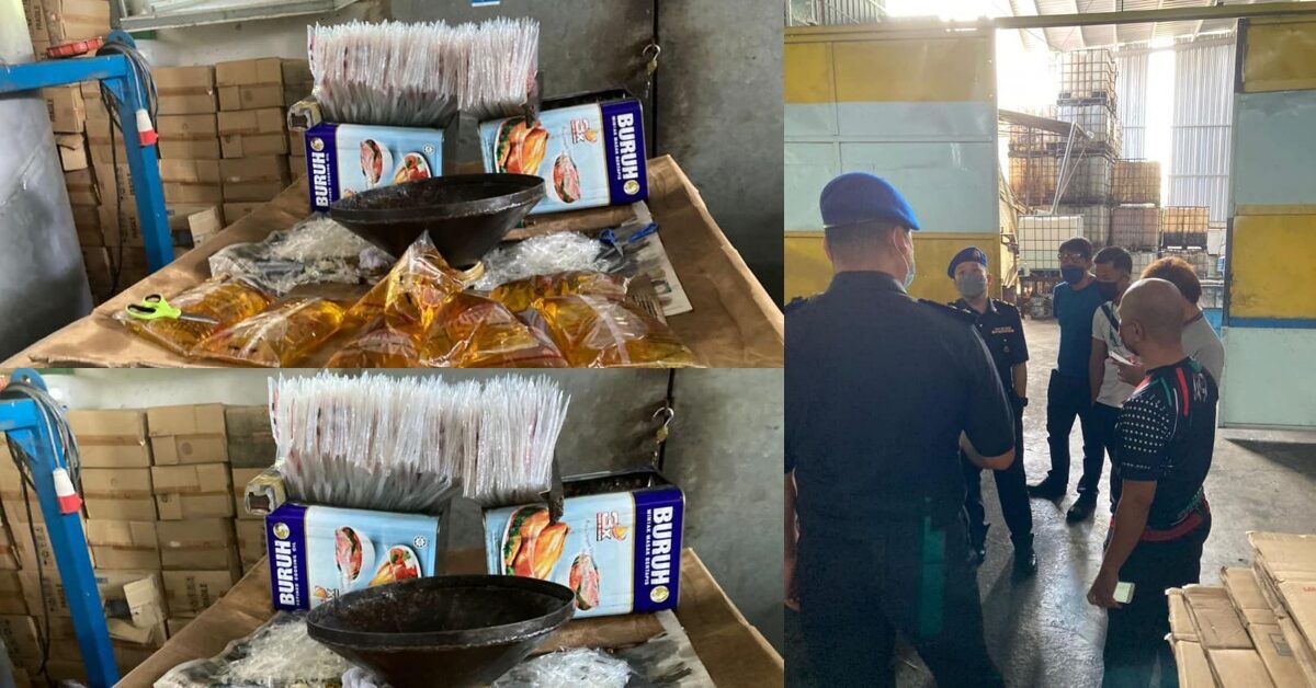 Rampas Lebih 2,000kg Minyak Paket Di Miri, KPDNHEP Serbu Syarikat Pengumpul Minyak Masak Terpakai