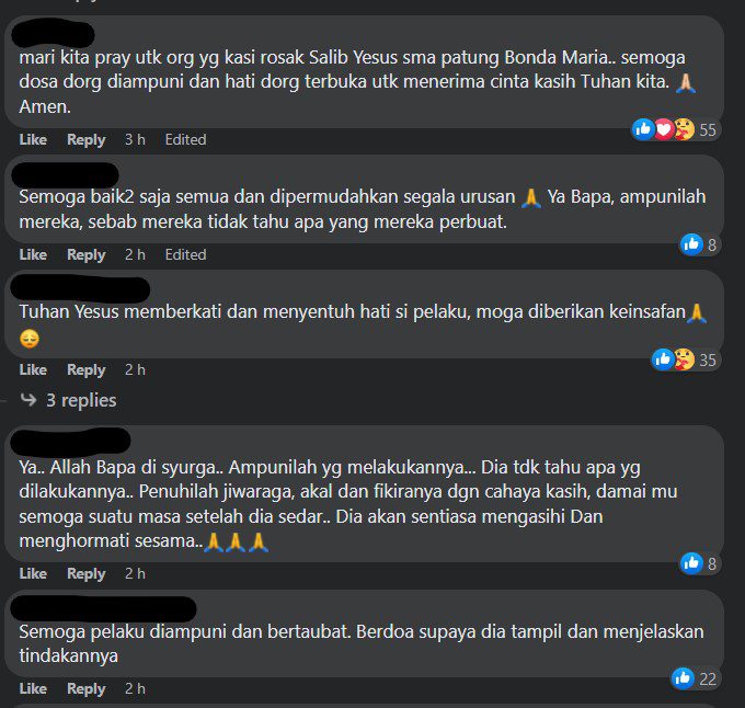 Patung Dan Salib Di Gereja Keningau Dirosakkan Orang, Komen Netizen Kristian Pula Tarik Perhatian