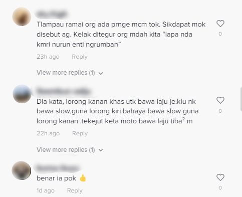 Lelaki Ini 'Sound' Pemandu Bawa Perlahan Di Lorong Kanan Jalan Pan Borneo