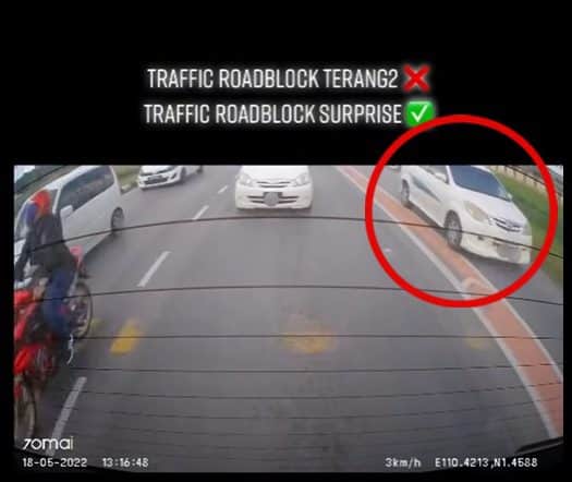 [VIDEO] 'Tu Makan Diaa..' Netizen Puas Hati Lihat Polis Buat Roadblock Secara Mengejut