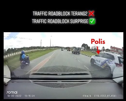 [VIDEO] 'Tu Makan Diaa..' Netizen Puas Hati Lihat Polis Buat Roadblock Secara Mengejut