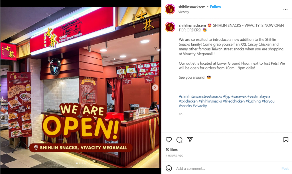 Shihlin Taiwan Street Snacks Kini Sudah Dibuka Di Vivacity Megamall