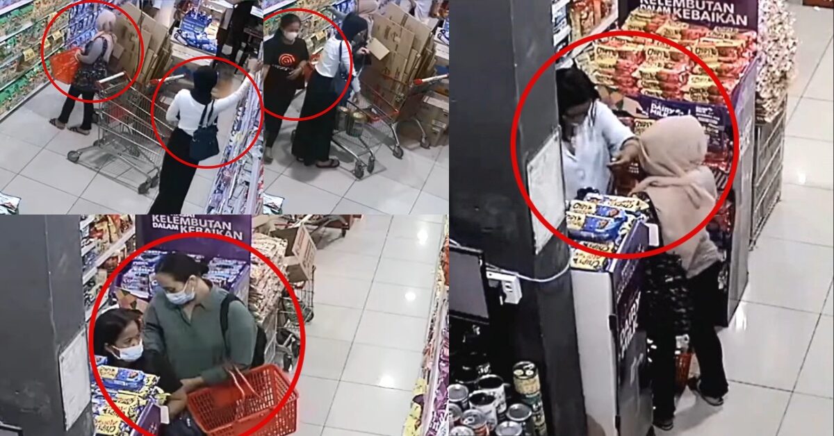Pasaraya Di Kuching Dedah CCTV Sekumpulan Wanita Curi Susu