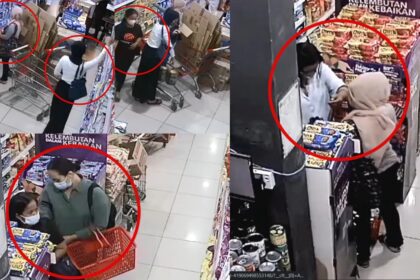Pasaraya Di Kuching Dedah CCTV Sekumpulan Wanita Curi Susu