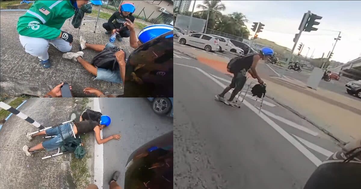 Tular Warga Emas Tersadai Di Tepi Jalan, Tindakan Pantas Abang Grab Di Sabah Ini Terima Pujian Netizen