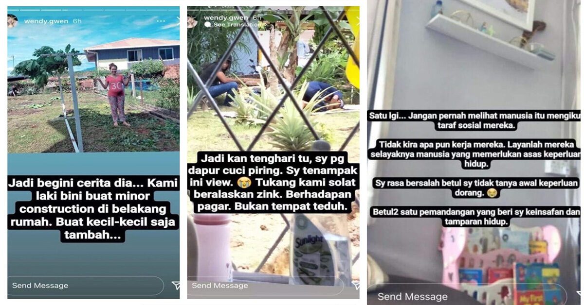 Terlihat Pekerja Muslim Solat Di Luar Tanpa Tempat Berteduh, Wanita Dari Sabah Ini Tersentuh Hati