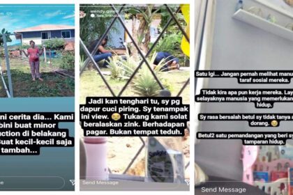 Terlihat Pekerja Muslim Solat Di Luar Tanpa Tempat Berteduh, Wanita Dari Sabah Ini Tersentuh Hati