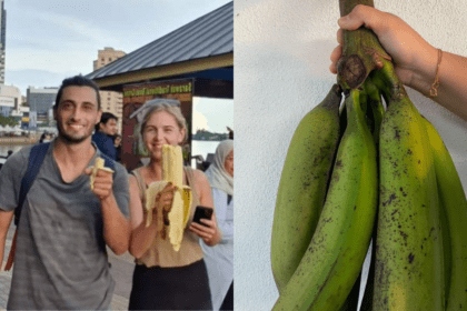 Video Makan Pisang Tanduk Di Waterfront Kuching, Tular Sehingga Luar Negara