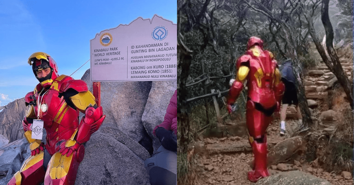 Iron Man Buat Kemunculan Di Sabah, Berjaya Tawan Puncak Gunung Kinabalu