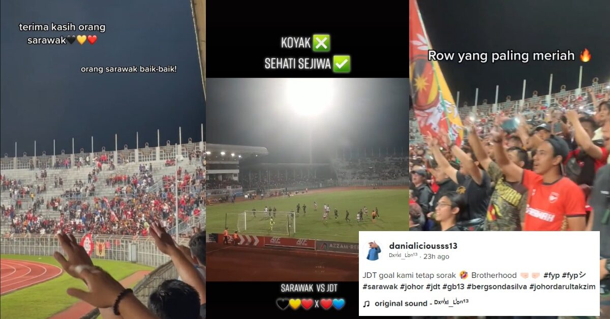 [VIDEO] 'Terbaik La!' Penyokong JDT Dan Sarawak Saling Berbalas Nyanyi Terima Kasih