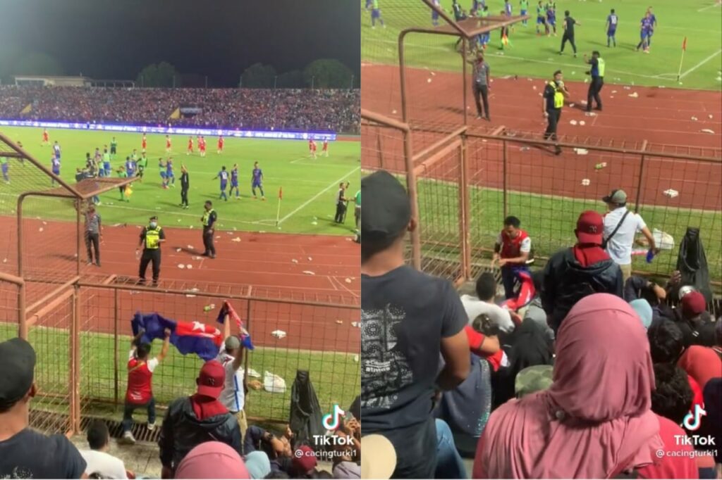 Gara-Gara JDT Gol Saat Akhir, Penyokong Sabah FC Koyak Sampai Pijak Bendera