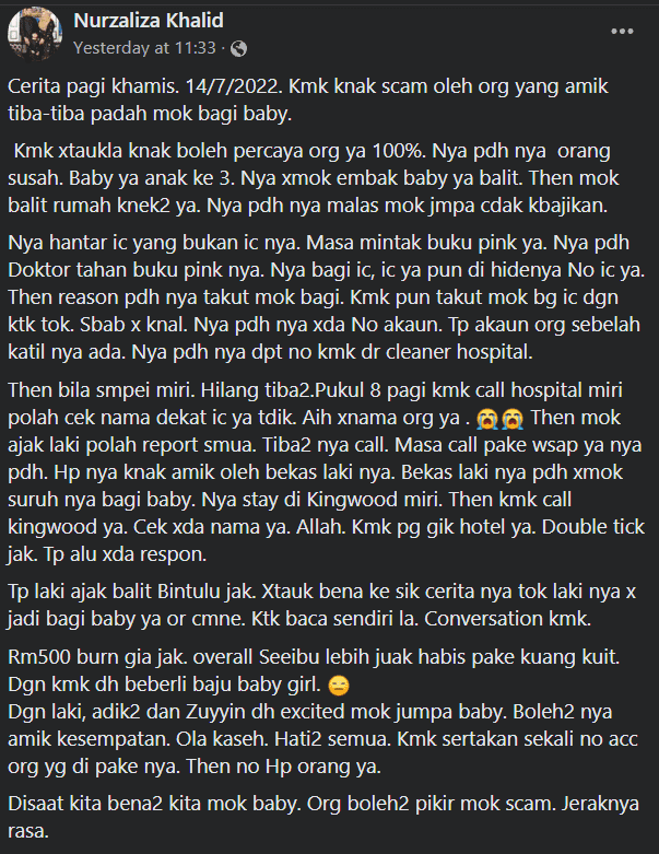 Niat Nak Ambil Anak Angkat, Wanita Ini Ditipu Oleh Scammer Menyamar Sebagai Janda