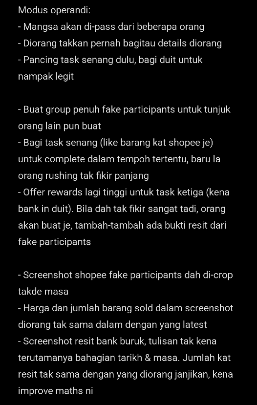 Kenali Ciri-Ciri Scammer Yang Tawar Kerja Sambilan Melalui Whatsapp Dan SMS
