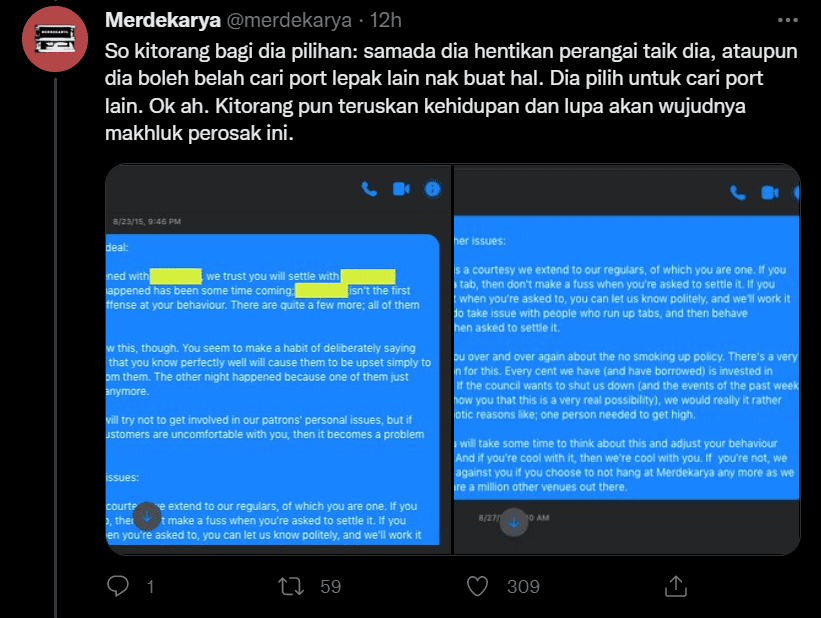 Pemilik Bar Dedah Pasangan Wanita Hina Islam Pernah Hantar Ugutan Bunuh
