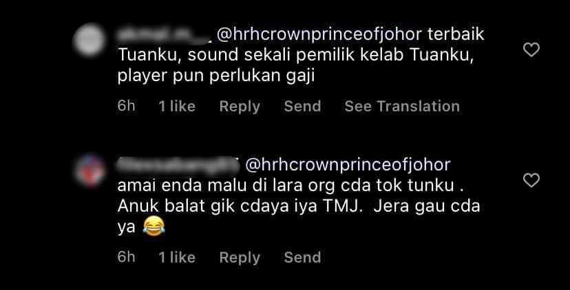 Tunggakan Gaji Belum Selesai, Sekali TMJ Bagi Komen Di Instagram SUFC Telah Raih Sokongan Netizen