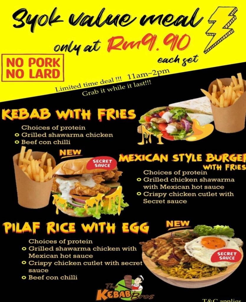 Ada Burritos Serta Kebab, Ini Port Sarapan Ala Turki Dan Mexico Di The Kebab Bros Miri