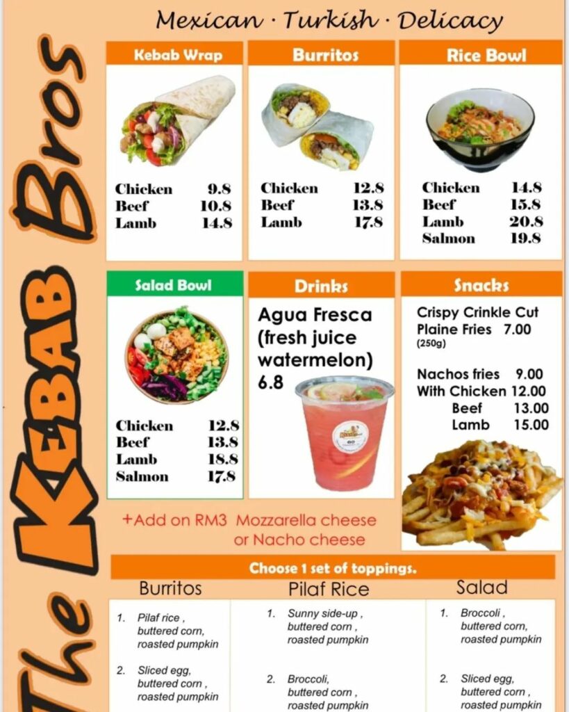 Ada Burritos Serta Kebab, Ini Port Sarapan Ala Turki Dan Mexico Di The Kebab Bros Miri