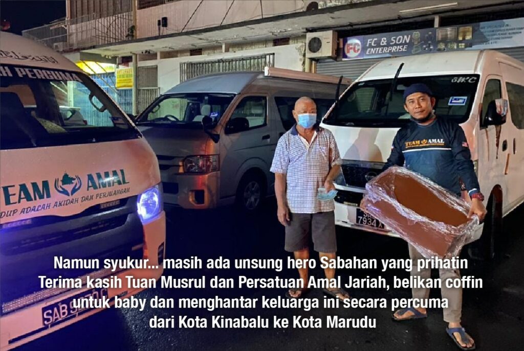 Bapa Di Marudu Ini Terpaksa Gendong Jenazah Bayi, Jalan Kaki 1 Jam Akibat Jalan Buruk