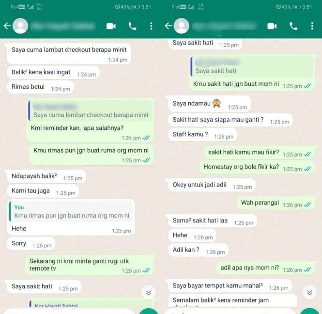 Bilik Bersepah Seperti 'Tongkang Pecah', Individu Ini Dedah Perangai Pengunjung Di Sabah