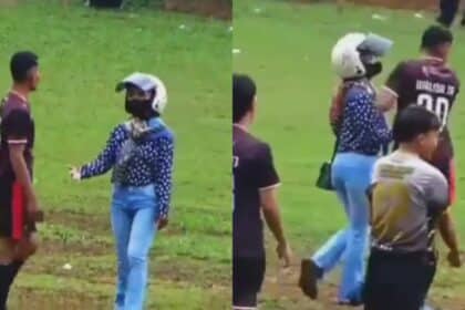 Tak Dapat Greenlight Main Bola, Isteri Jemput Suami Tengah Padang Suruh Balik