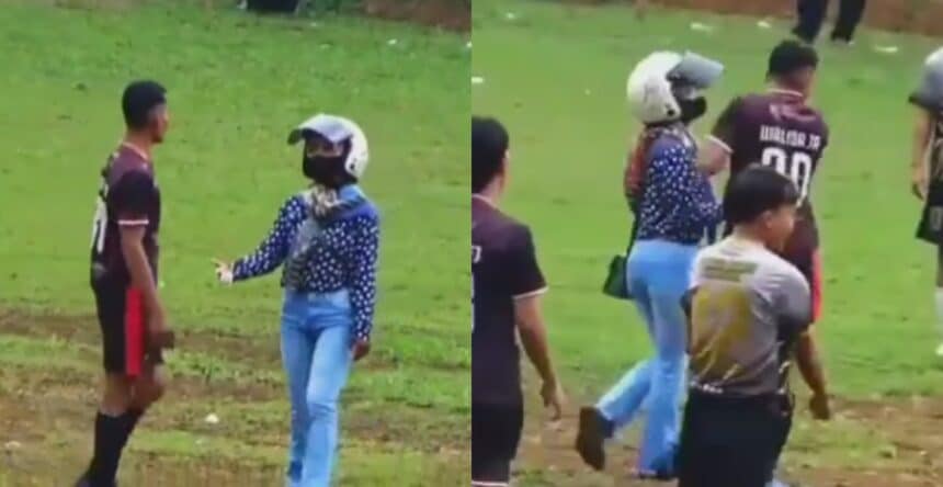 Tak Dapat Greenlight Main Bola, Isteri Jemput Suami Tengah Padang Suruh Balik