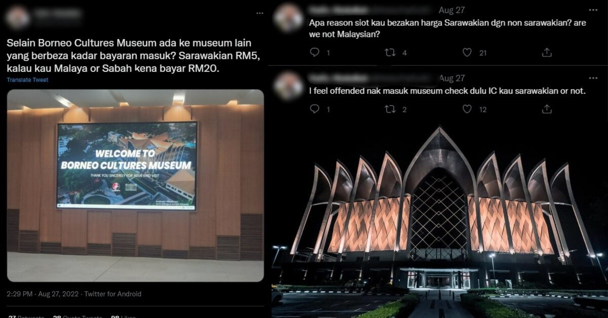 Bengang Tiket Borneo Cultures Museum Berbeza Dengan Sarawakian, Lelaki Ini Disekolahkan Netizen