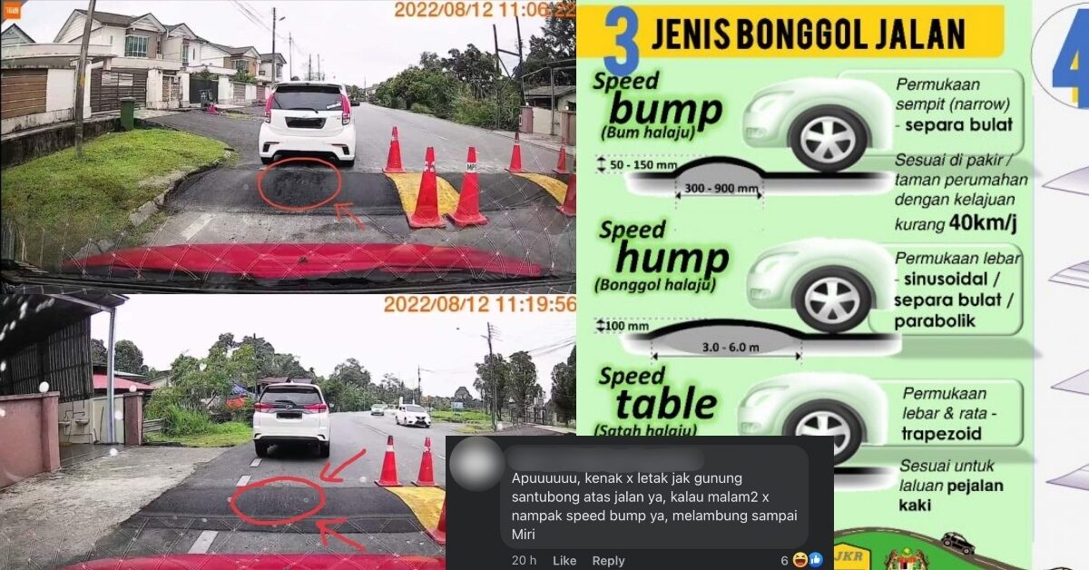 'Boleh Sampai Ke Bulan', Bonggol Jalan Tidak Ikut Spesifikasi Di Jalan Stakan Ini Undang Reaksi Netizen