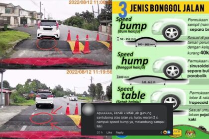 'Boleh Sampai Ke Bulan', Bonggol Jalan Tidak Ikut Spesifikasi Di Jalan Stakan Ini Undang Reaksi Netizen