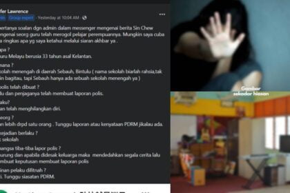 Dituduh Rogol Anak Murid Di Bintulu, Suspek Kini Hilangkan Diri
