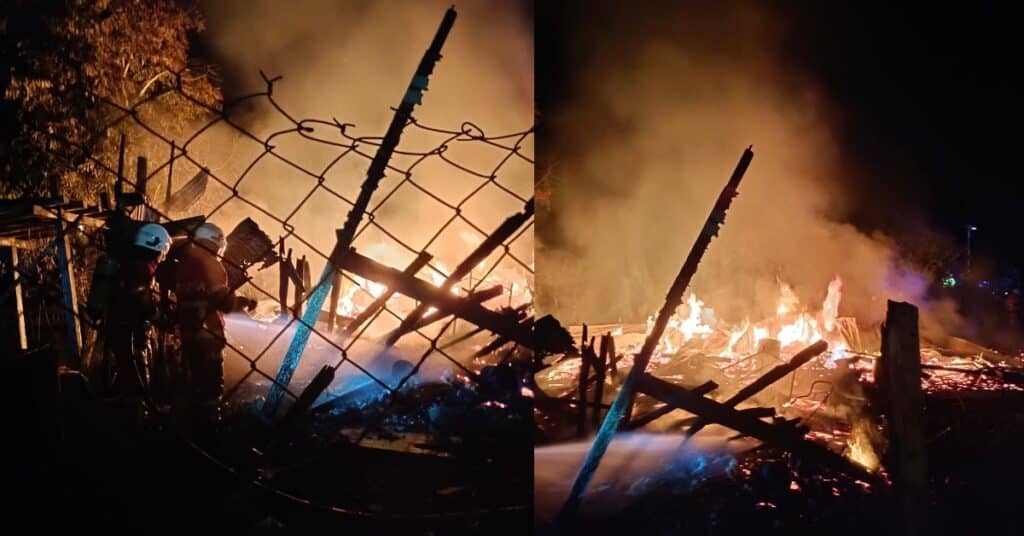 Penduduk Sungai Bidut Sibu Tinggal Sehelai Sepinggang, Rumah Ranap Dalam Kebakaran