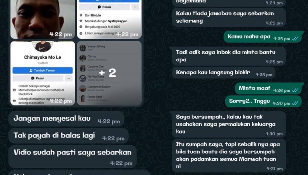 Lagi Kes Scammer, Kali Ini Bermotif Ugutan Sebar Tangkapan Skrin Video Lucah Pula