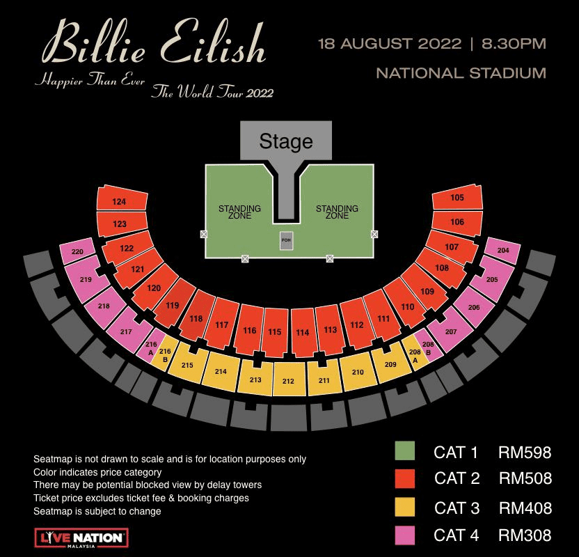 'Bayar Beratus Tengok Rumput Je,' Pengunjung Konsert Billie Eilish Kecewa Pentas Terlalu Jauh