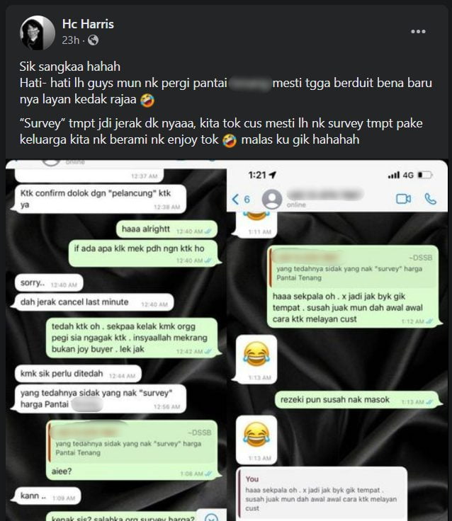 Luah Servis Layanan Pelanggan Teruk, Pantai Di Lundu Ini Menerima Kecaman Hebat Dari Netizen