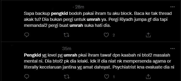 Tular 'Pengkid' Dari Malaysia Tunai Umrah Pakai Ihram Lelaki, Wanita Ini Dedah Perangai Sebenar