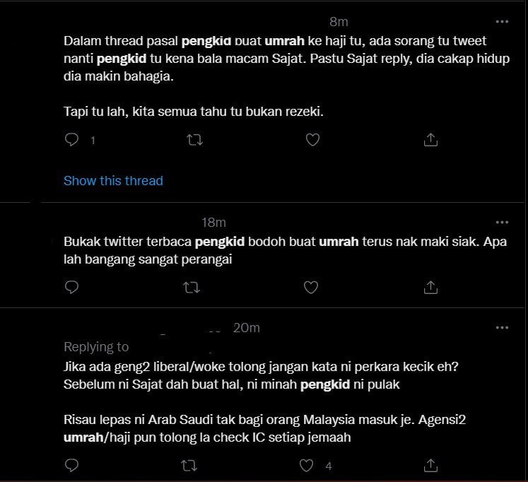 Tular 'Pengkid' Dari Malaysia Tunai Umrah Pakai Ihram Lelaki, Wanita Ini Dedah Perangai Sebenar