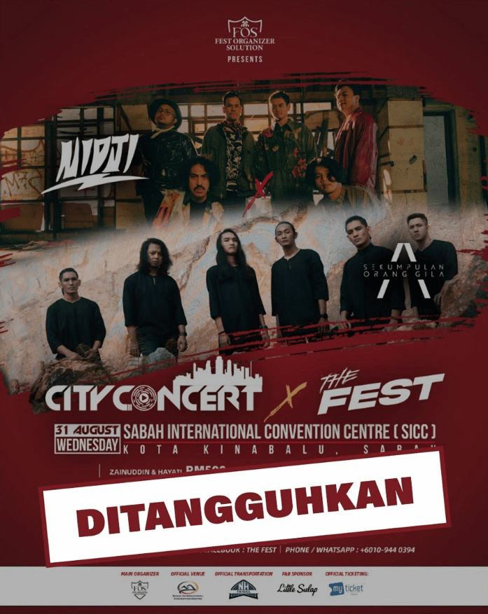 Konsert Nidji Dan SOG Di Sabah Ditangguh, Penganjur Umum Tunda Ke Disember Ini