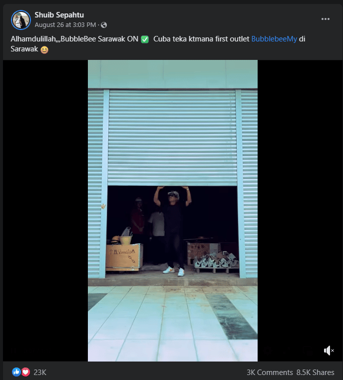 Cawangan Pertama Di Borneo, Pelawak Shuib Sepahtu Bagi Teaser BubbleBee Di Sarawak