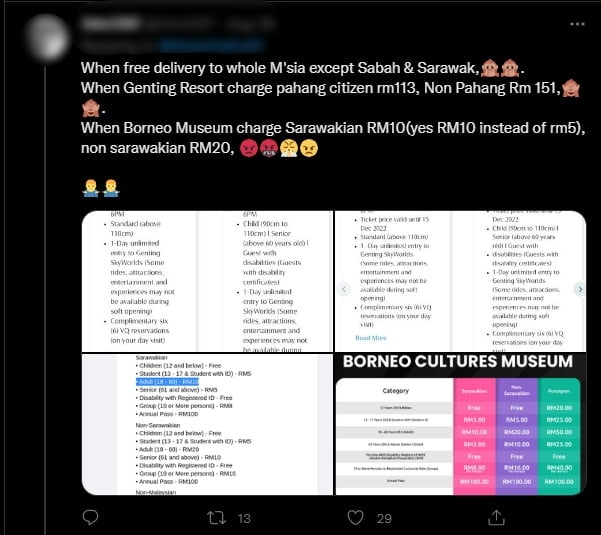 Bengang Tiket Borneo Cultures Museum Berbeza Dengan Sarawakian, Lelaki Ini Dikecam Netizen