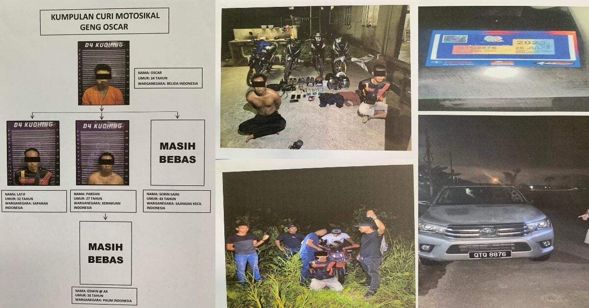 Sindiket Curi Kenderaan Untuk Diseludup Ke Negara Jiran, 'Geng Oscar' Di Kuching Berjaya Ditumpas