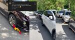 'Terbang Duit', Kereta Bersusun Kena 'Clamp' Di Poli Kuching Ini Raih Perhatian Netizen