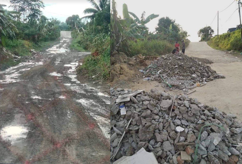 Tak Tahan Jalan Berlopak Teruk Di Sandakan, Penduduk Tampal Sendiri Tanpa Bantuan Kerajaan