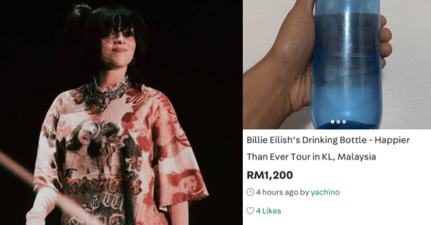Netizen Terhibur Dengan Barangan 'Kepunyaan' Billie Eilish Dijual Online, Siap Ada Botol Air Bernilai RM1.2K