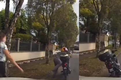 Paksa Kereta Berhenti Di Jalan Raya, Lelaki Meragut Beg Tangan Wanita Ini Kini Dijejaki Polis