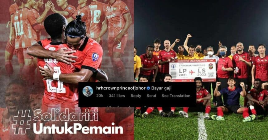 "Bayar Gaji" Komen TMJ Di Instagram Sarawak United Raih Sokongan Netizen