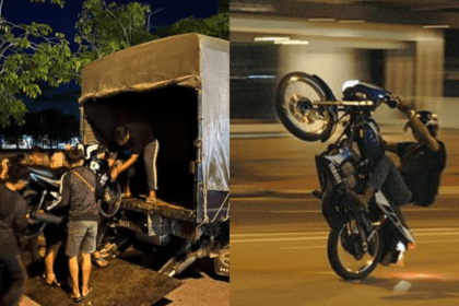 Padah Lakukan Aksi Wheelie, Remaja Ditahan Dalam Operasi Di Sibu
