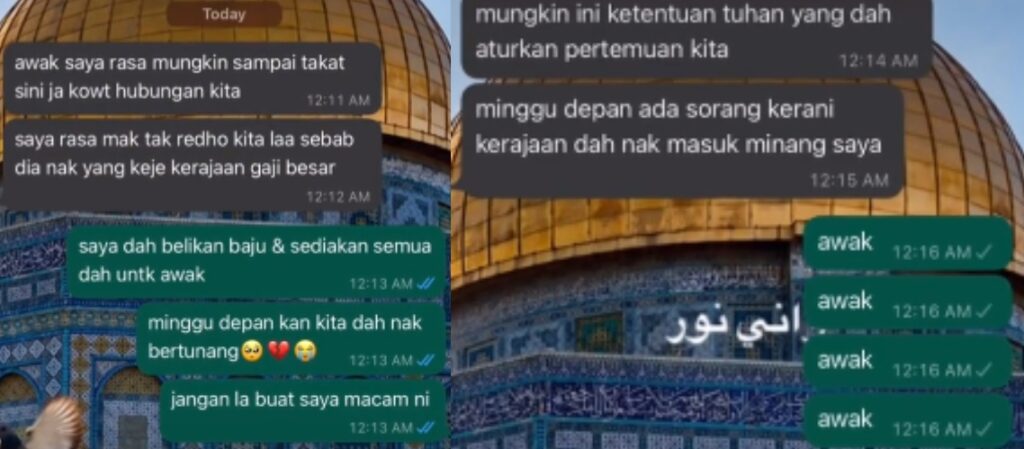 Seminggu Lagi Mahu Bertunang, Gadis Ini Minta Putus Gara-Gara Ibu Mahu Menantu Kerja Kerajaan