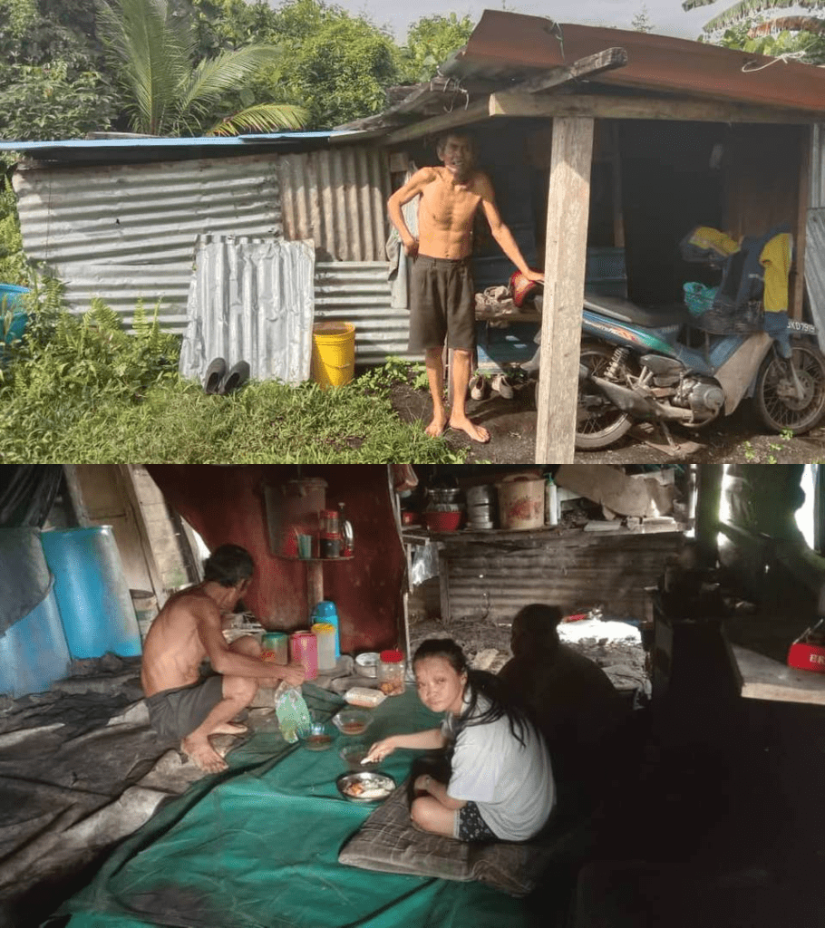 Hidup Serba Kekurangan, Rumah Keluarga Daif Di Kampung Tambirat Asajaya Ini Berlantaikan Tanah