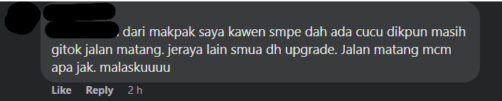 Berpuluh Tahun Jalan Belum Dinaik Taraf, Warga Matang Berang Jalan Masih Sama
