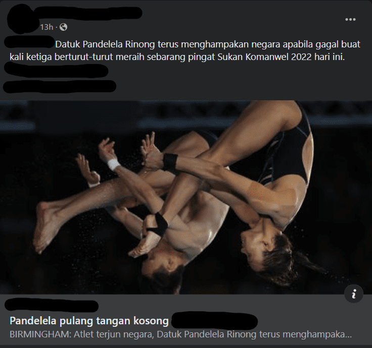 Netizen Berang Media Malaysia Masih Lapor Prestasi Pandelela Guna Headline Negatif