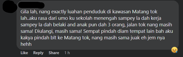 Berpuluh Tahun Jalan Belum Dinaik Taraf, Warga Matang Berang Jalan Masih Sama